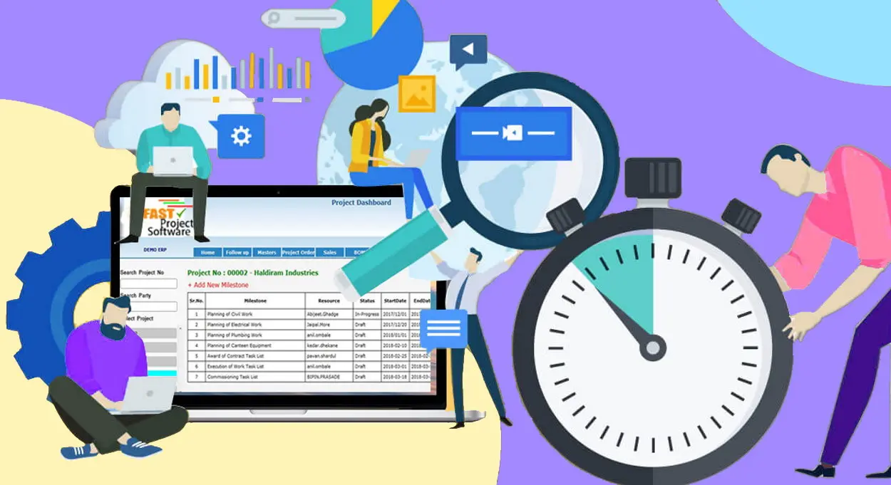 مدت زمان اجرای پروژه‌های برنامه‌نویسی